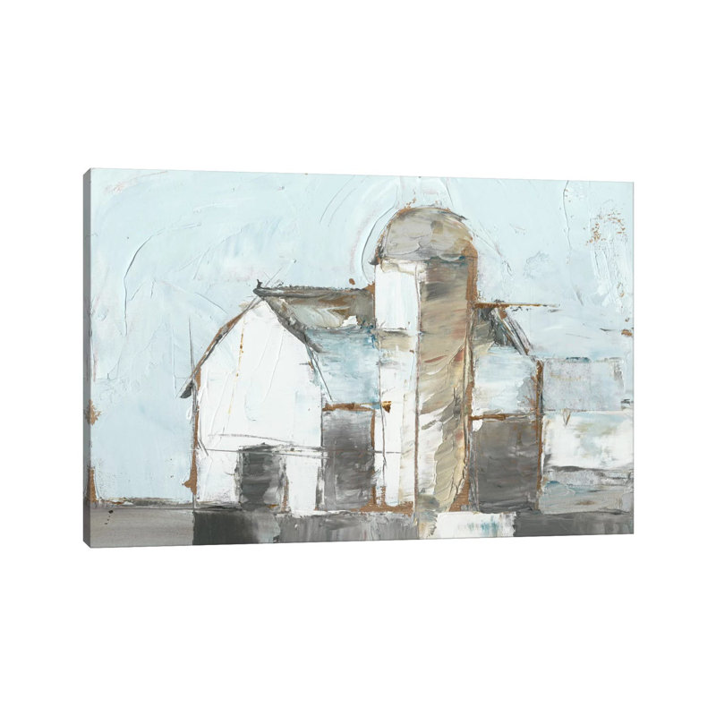 Barn & Silo I by Ethan Harper - Wrapped Canvas Gallery-Wrapped Canvas Giclée, 20.32 cm H x 30.48 cm W