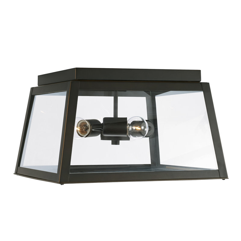 Plafonnier encastré d'extérieur 3 lumières Leighton, Brun foncé