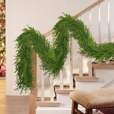 59 pouces Hollyone Norfolk Guirlande de pin Real Touch Winter Garland