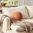 Luna 8.5" Round Sphere Accent Ball Throw Pillow, Ivory White Boucle