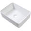 Lavabo de salle de bain vasque rectangulaire 19 po x 15 po et robinet simple levier noir mat