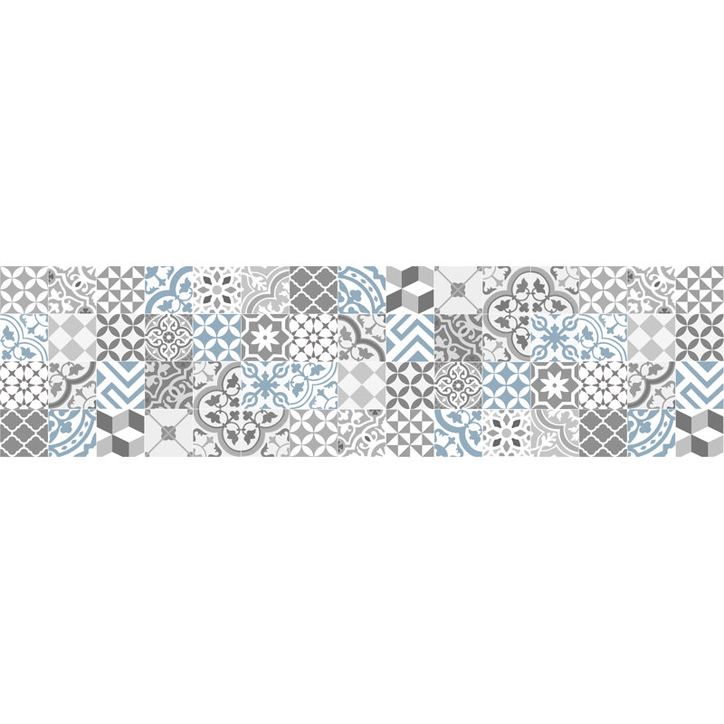 Artie Geometric Kitchen Mat, Rectangle 66 x 250cm