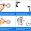 Miroir de maquillage à double face à fixation murale 8 pouces à DEL avec extension de 12 pouces et finition chromée 1 / 3X-729875559