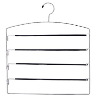Chrome Slack Hanger With White Sleeve - Drape Style Hanger