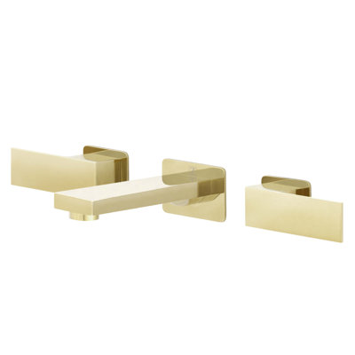 Wall Mounted Bathroom Faucet with Drain Assembly