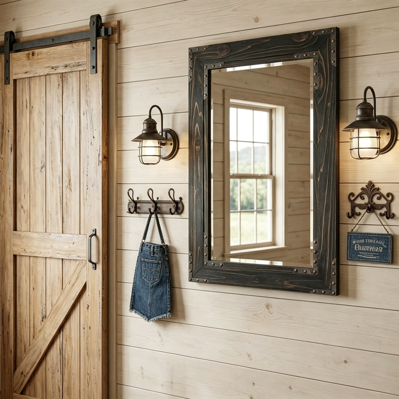 Miroir de salle de bain Farmhouse