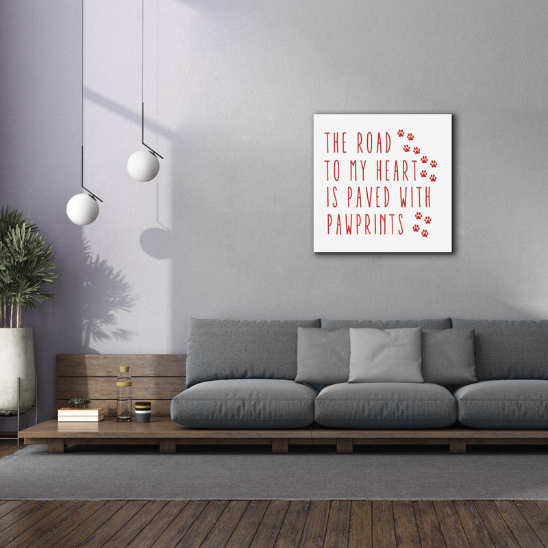  «Road Heart» par Erin Clark, art mural sur toile, 26 po x 26 po, H 37 po x l 37 po