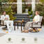 Ensemble de conversation moderne 3 pièces avec chaises berçantes pivotantes et table basse, avec coussins de 6 po d'épaisseur-953801825-942018249