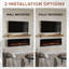Modern Ember Highmark Smart Linear Electric Fireplace - 10 Different Flame Colors, Works With Alexa And Google Assistant-273009004
