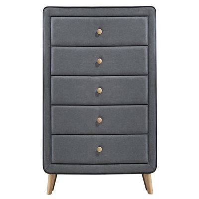 Commode rembourrée à 5 tiroirs