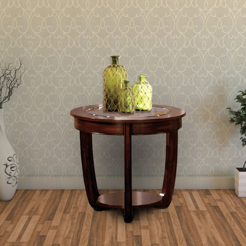 Ablia Glass Top End Table