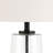 Dax 27.5" Tall Table Lamp with Fabric Shade in Seeded Glass/Blackened Bronze/White-360915163