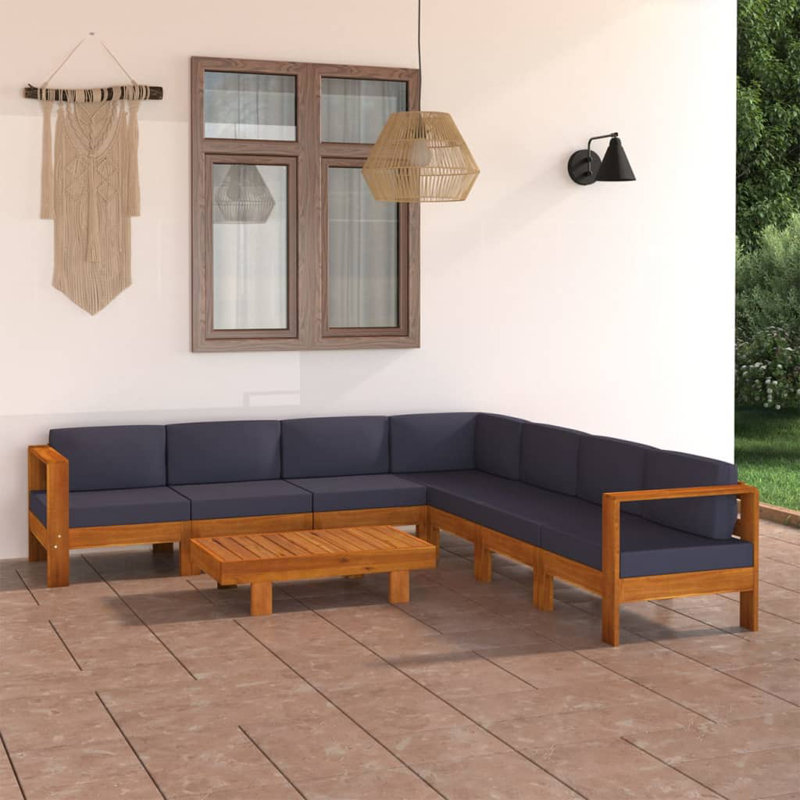 Nordista 8 Piece with Cushions, Dark Gray