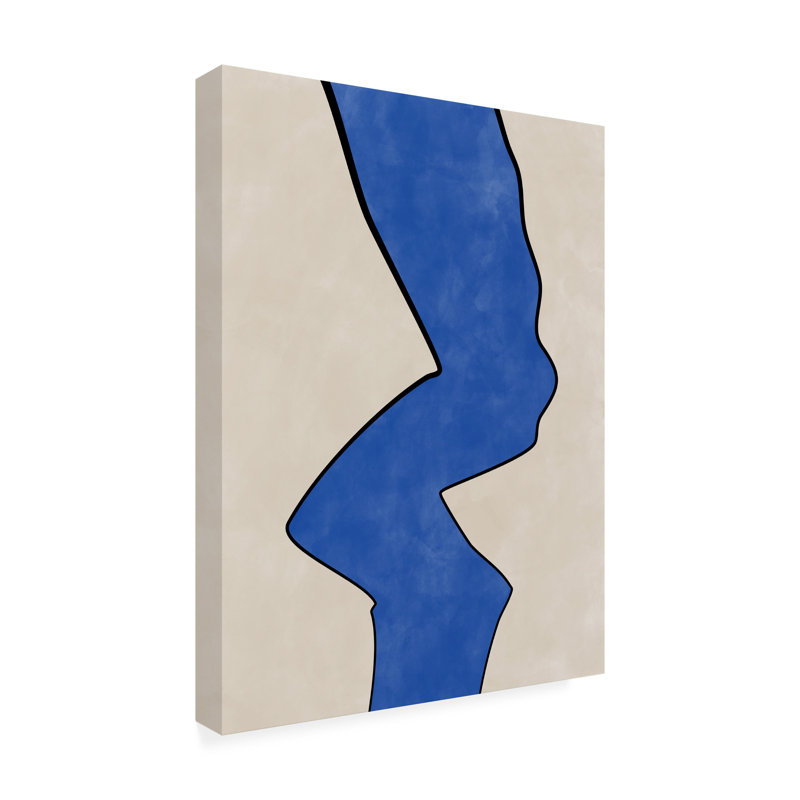 Rouleau indigo bolognais 8 sur toile, H 32 po x l 24 po x P 2 po