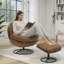 Azura Swivel Accent Chair with Footstool