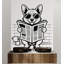 Corgi lecture journal décalque mural salle de bain chien décor art mural chien amoureux des animaux chien salle de bain autocollants muraux autocollants-369811042-369810840