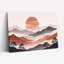 «Gallery Wrap», art mural sur toile pour le salon, la chambre à coucher, le bureau ou le vestibule - décoration murale décorative avec coucher de soleil sur la montagne-130610044-130610047