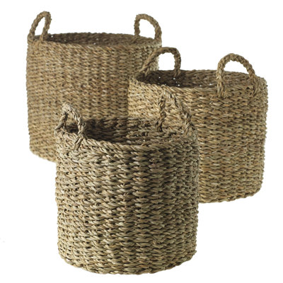 Ensemble de paniers en rotin Evalena Hacienda