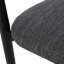 2 chaises de salle à manger, rembourrées gris anthracite avec structure en fer dans un style moderne et un style de tissu doré