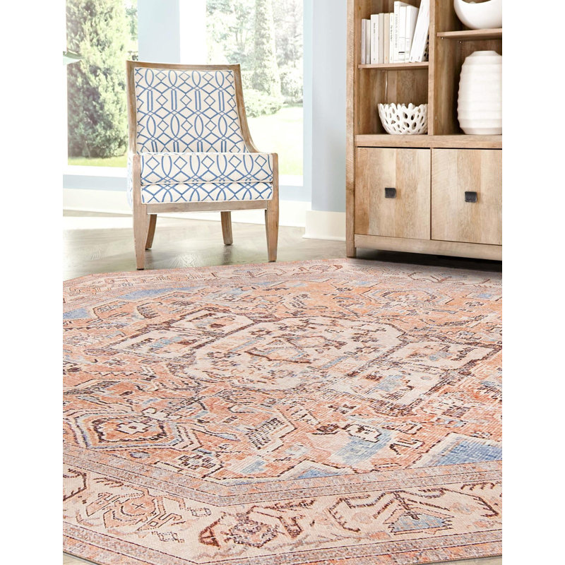 Chenille Geometric Indoor Rug, Octagon 7'6"