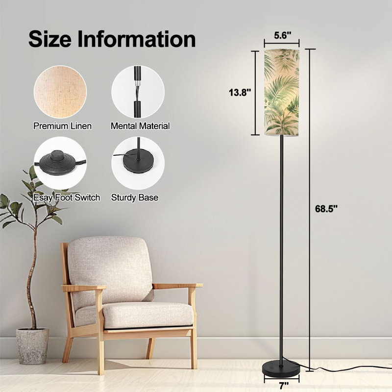 Lampe sur pied 68,5 po PeeNoke
