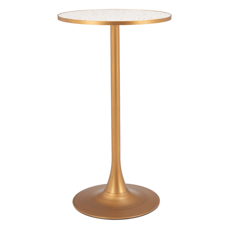 Bite Bar Table, Beige, Gold
