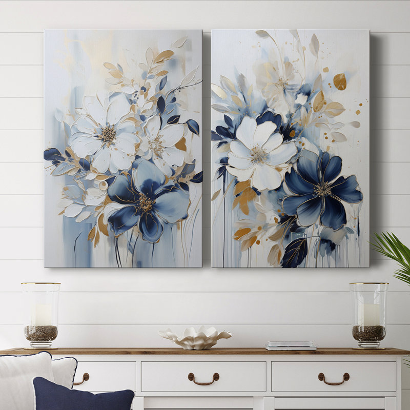 FLORAL Series CCLXXIV-Premium Gallery Wrapped Canvas -Ready to Hang, 18" H x 24" W