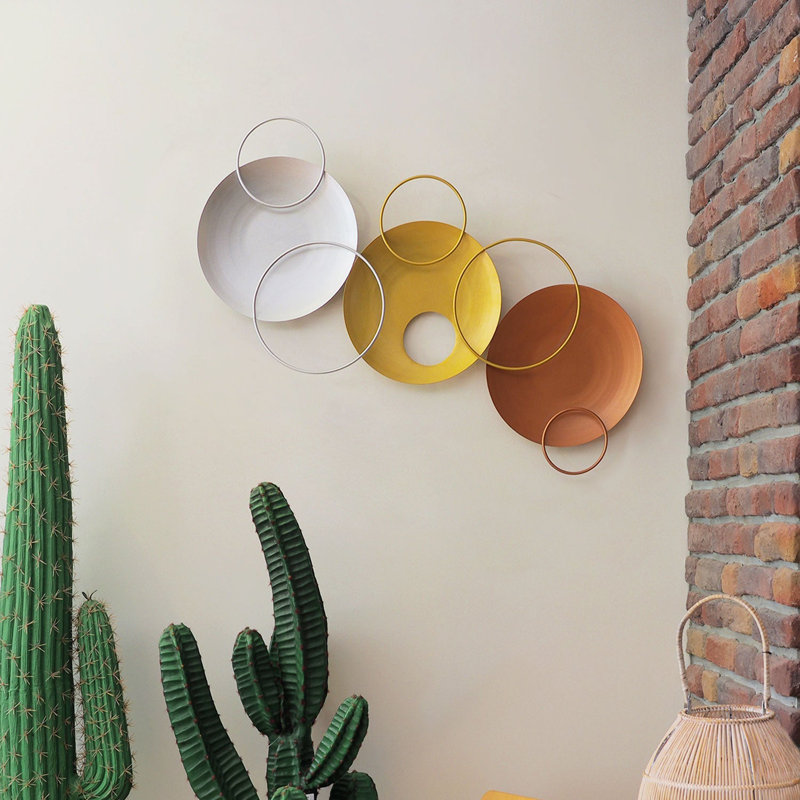 Cosmos Multicolor Steel Wall Art with Circular Design