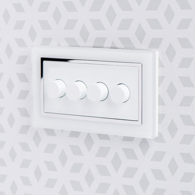Crystal CT 4G Rotary LED Dimmer Switch 2 Way Black