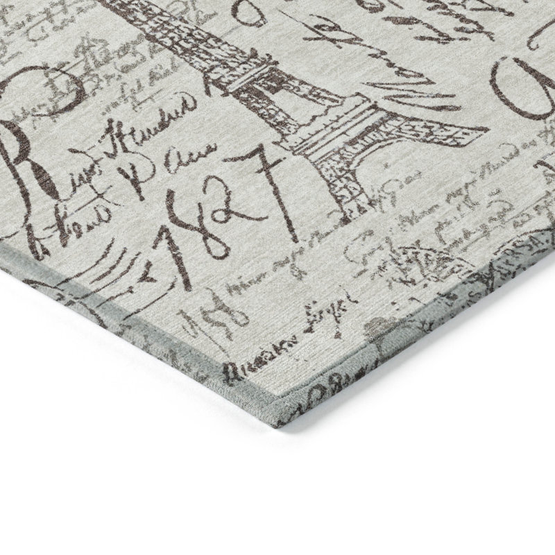 Machine Washable Indoor/Outdoor Eden ACN2209 Novelty Rug, Rectangle 1'8" x 2'6"