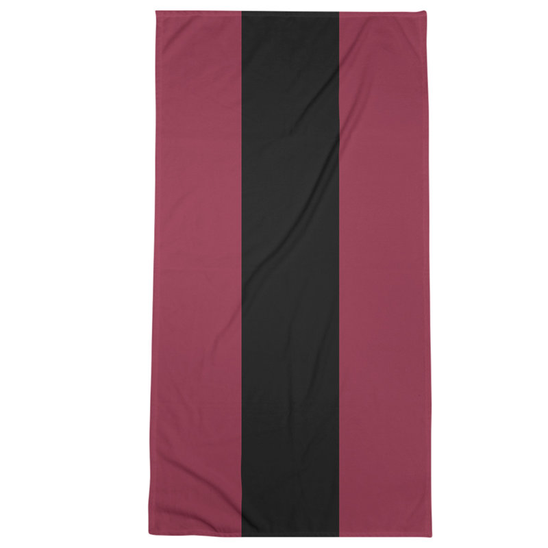 Beach Towel, Cherry Red/Black