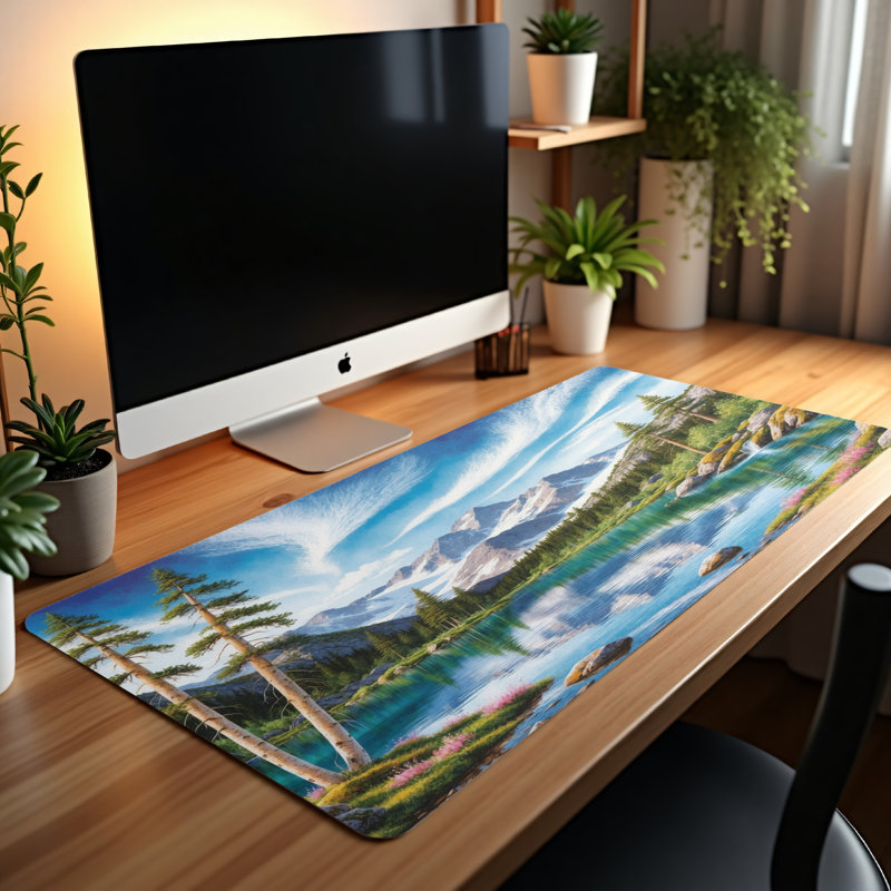 Polyester Desk Pad, 14.4x12.1