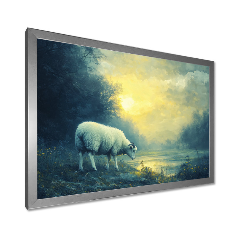 Rêve pastoral Dreyah, H 34 po x l 44 po, Reproduction encadrée d'une seule photo, Argent argent