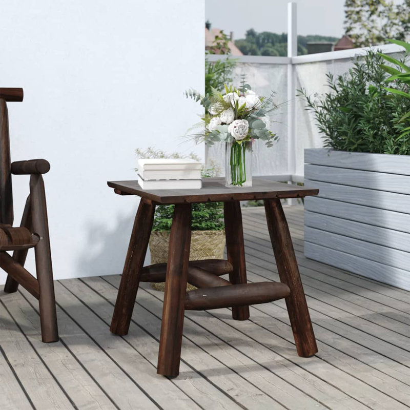 Alpen Home Side Table 49X49x50 Cm Solid Wood Spruce, Brown