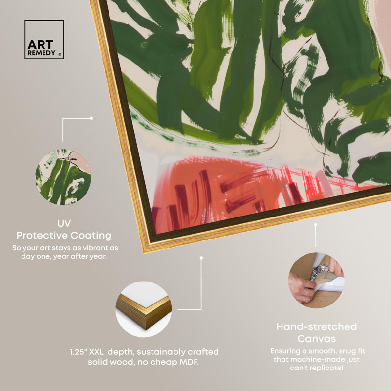 «Green Martini Girl», art mural coloré Boho par Art Remedy, Toile tendue, H 30 po x l 20 po