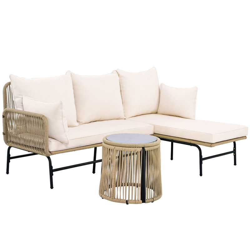 Valier 4 - Person Garden Lounge Set with Cushions