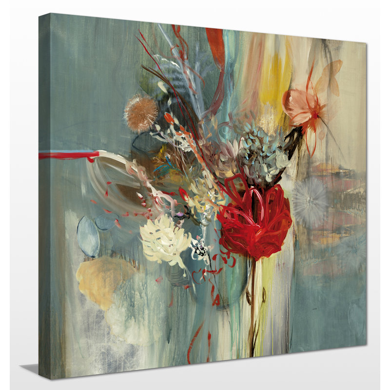 « floral life », reproduction d’art sur toile tendue, H 36 po x l 36 po