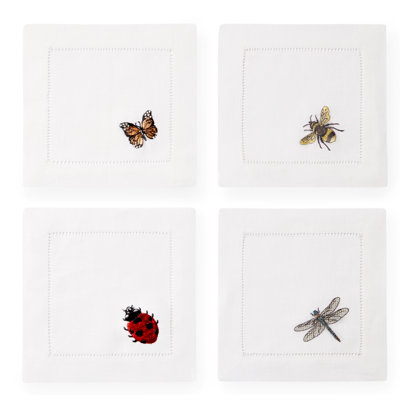 Insetti Linen Square Napkins