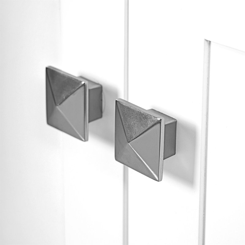 Meuble-lavabo de salle de bain avec lavabo en céramique et beaucoup de rangement, Blanc