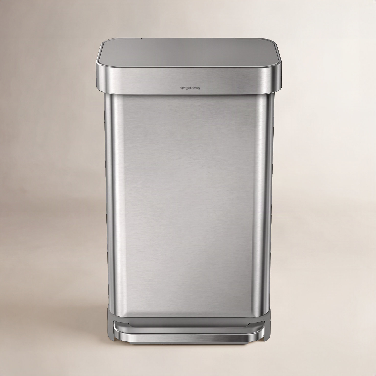 simplehuman 12gal Step-On Trash Can