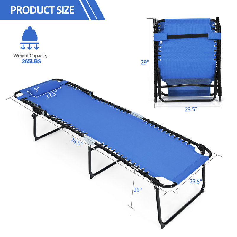 Kamarious Folding Zero Gravity Chair, Navy