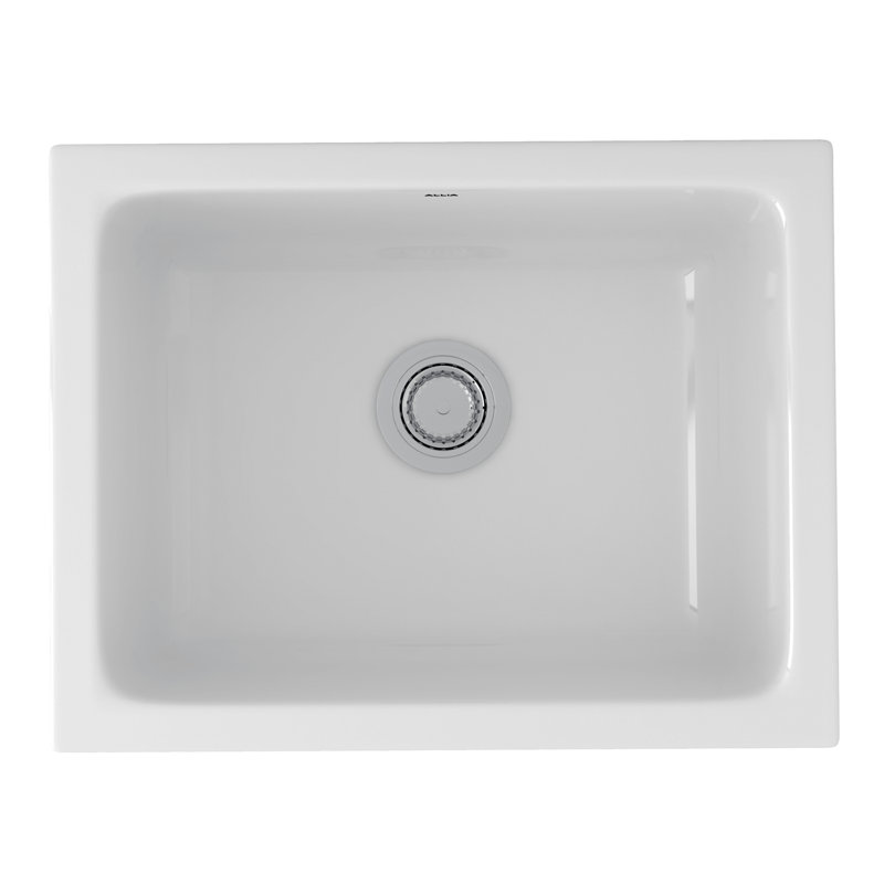 Allia™ 24" x 19" Single Bowl Dual Mount Kitchen Sink, White
