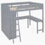 Lit mezzanine avec bureau et tablette Kayllum-630013767
