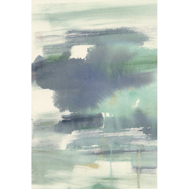 Feather Blue Horizon I by Jennifer Goldberger - Painting on Canvas, Wrapped Canvas, 76cm H x 51cm W