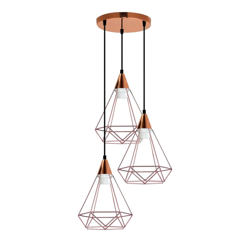 Launceton 3 - Light Cluster Pendant, Rose Gold