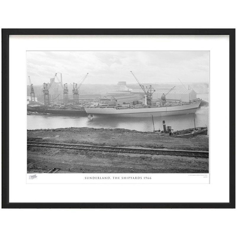 Sunderland, the Shipyards 1966 1 Piece Single Picture Frame Wall Art, 28cm H x 36cm W x 2.3cm D