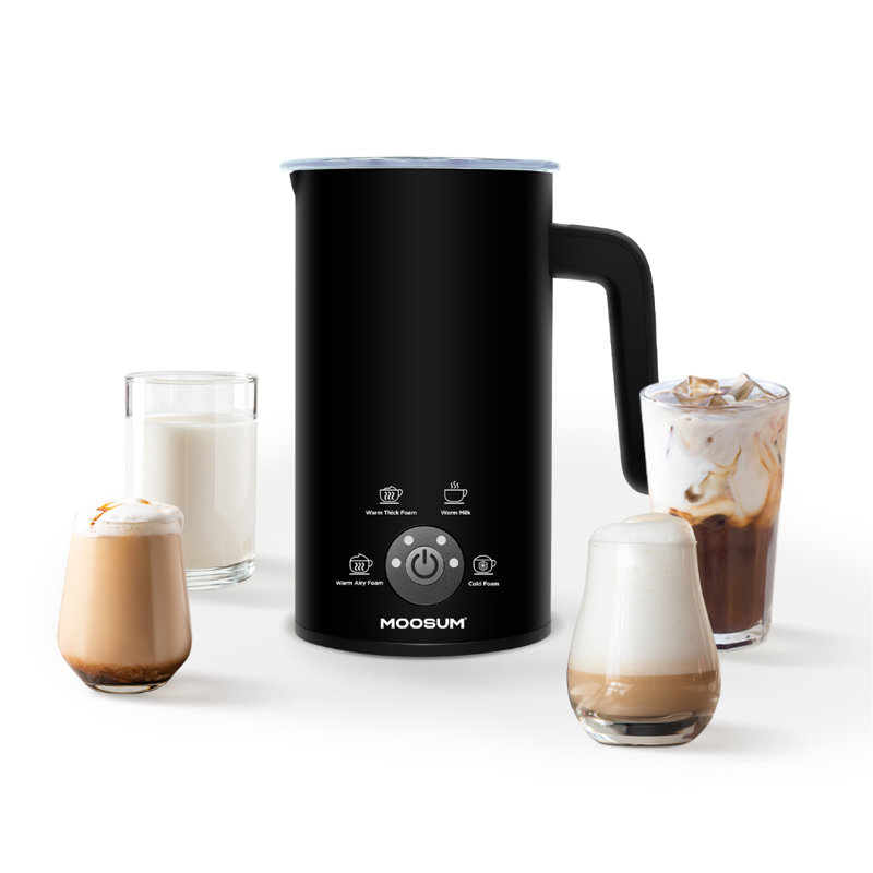 Milk Frother, 4-in-1 10.1oz/300ml Electric Milk Steamer, Easy Clean
