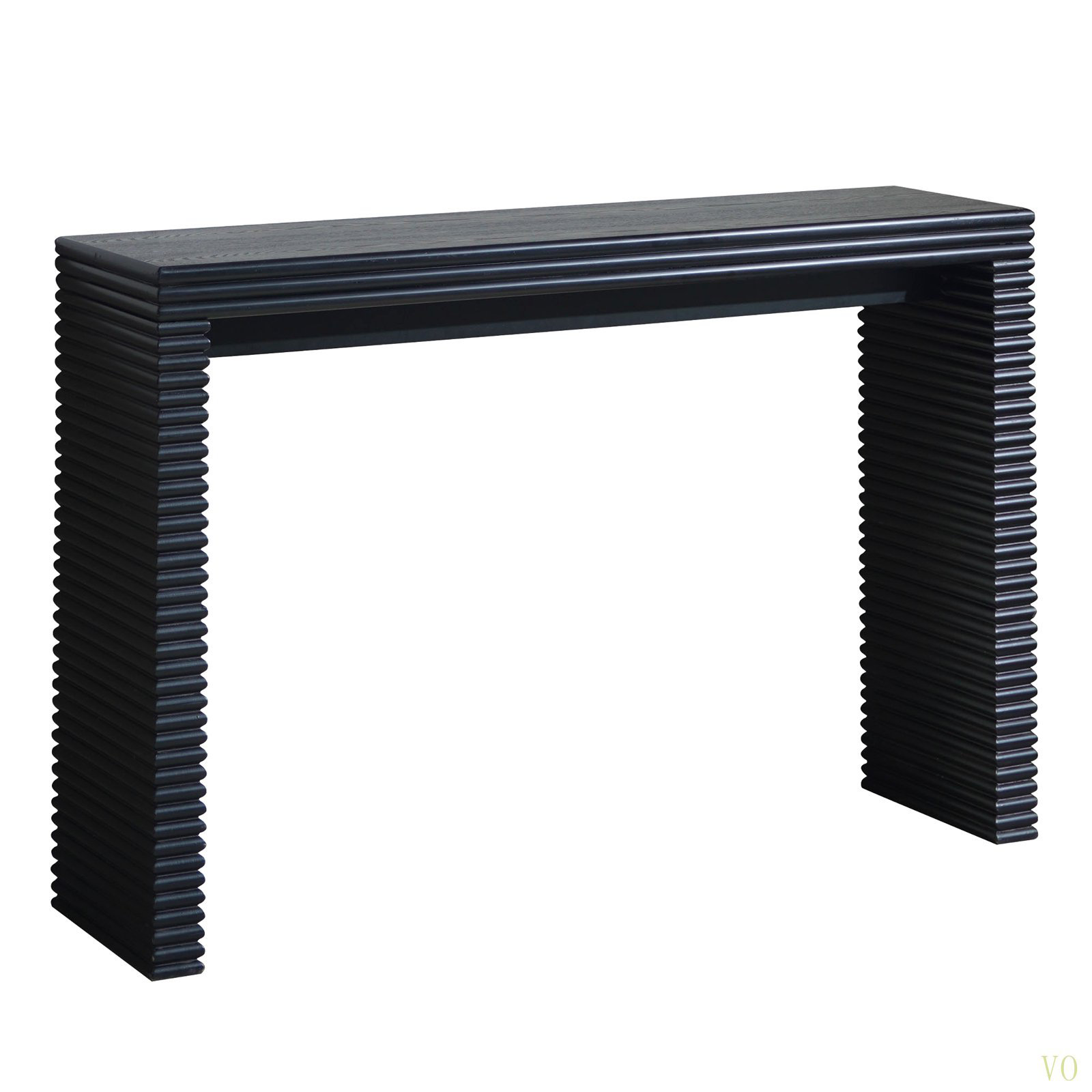 Latitude Run® Modern Console Table With Ribbed Design,Wood Console ...