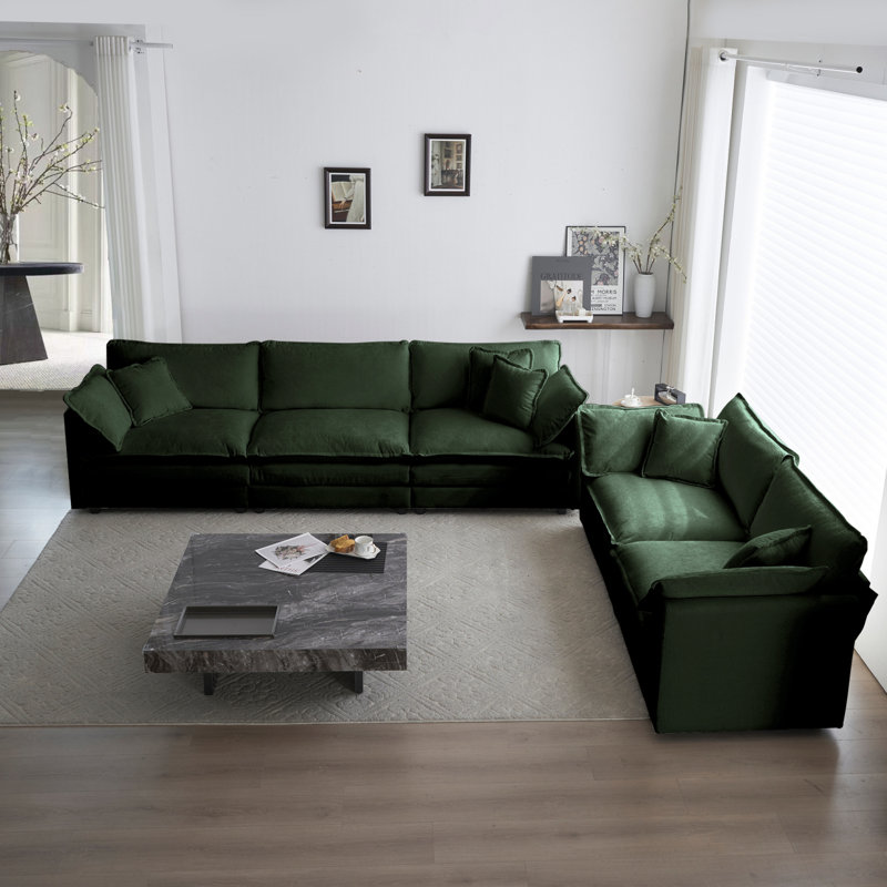 Ensemble de canapés modernes, ensemble de 2 canapés en chenille, ensemble de canapés à 2 places et 3 sièges profonds, ensemble de salon en chenille