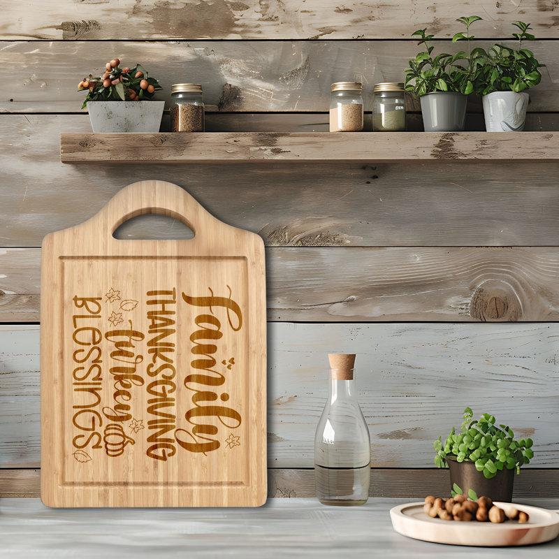 Cottage Farm - planche à découper en bambou 1 pièce, 11 po x 7,25 po